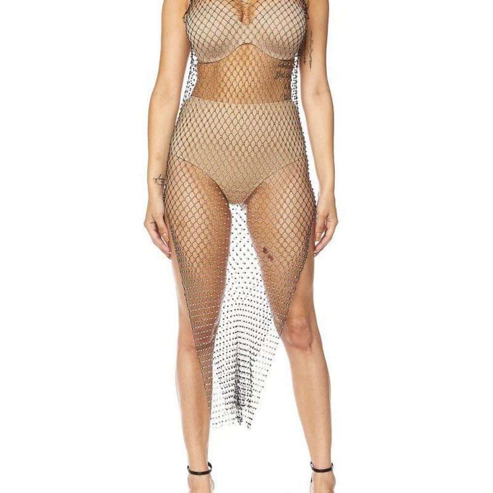 Fishnet Rhinestone Dress - Picture 2 of 3